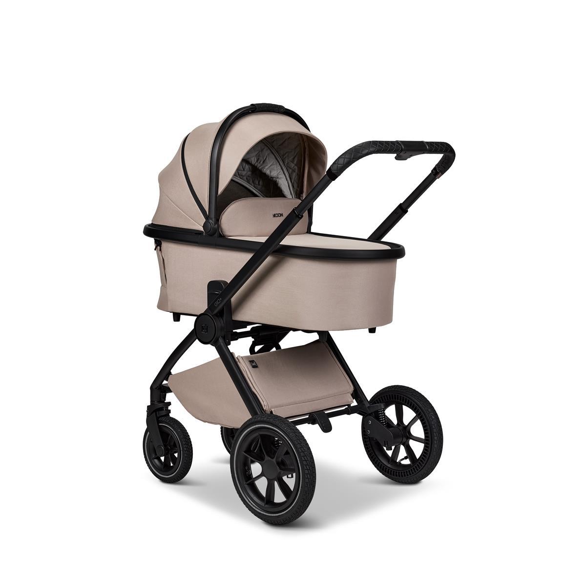 Moon GIO+ Kinderwagen-Set sand / matt Moon PIÙ Kinderwagen SET sand / chrome