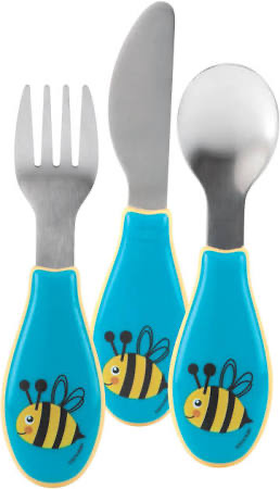 Nuby Besteck Blau Biene