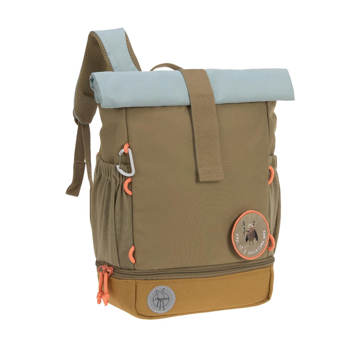 Lässig Kindergartenrucksack Rolltop Nature- Oliv