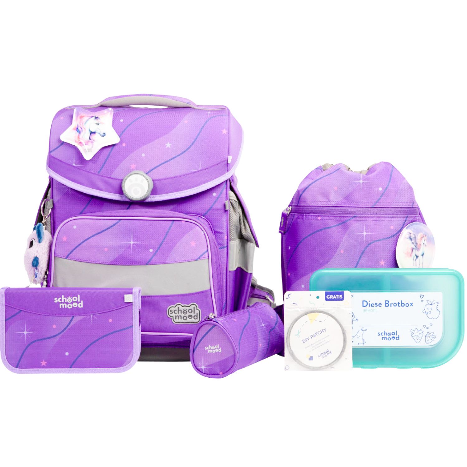 School-Mood Timeless Pro Schulranzen-Set 2025 7-tlg. Marie (Pegasus) School-Mood Timeless Pro Schulranzen-Set 2025 7-tlg. Marie (Pegasus)