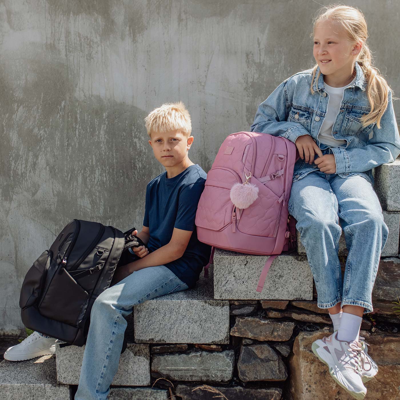 Beckmann Sport Air Schulrucksack Padded Heart Rose