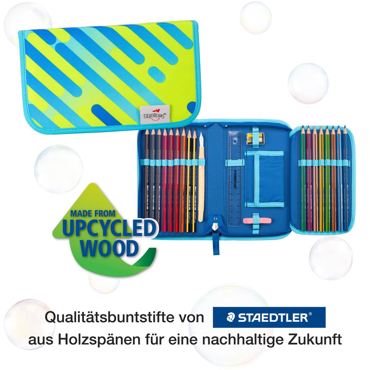 Der Die Das Schulranzen-Set Ergoflex Tiny 5 tlg. NEON Set Monster