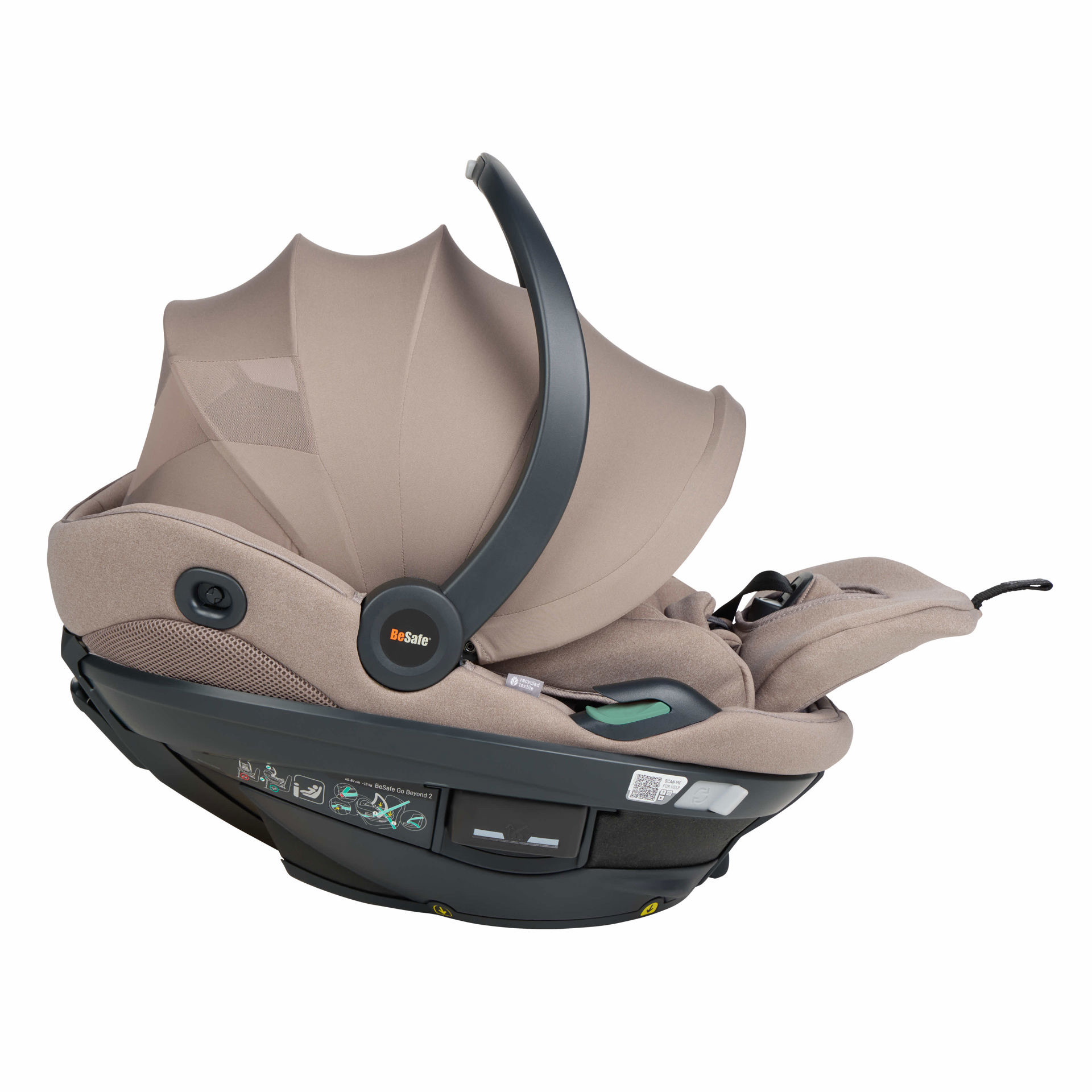 BeSafe Beyond Go Babyschale (40 - 87cm / 0 - 13 Kilo) Soft Breeze Dark Sand
