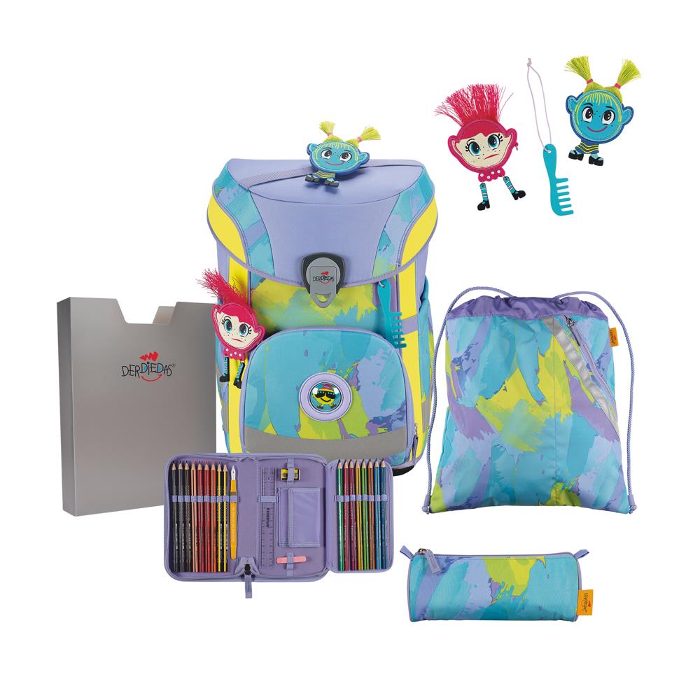 Der Die Das Schulranzen-Set Ergoflex Easy Hippie Hair