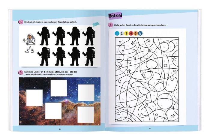 moses Expedition Natur - Rätseln, Stickern, Bestimmen Sterne & Planete