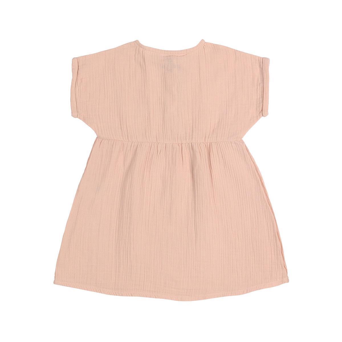 Lässig Kinderkleid - Bio Baumwolle Rosa 86/92