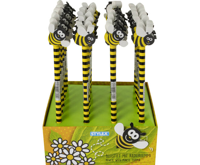 Stylex Bleistift mit Radiergummi-Topper Bienen BeeHappy Stylex Bleistift mit Radiergummi-Topper Bienen BeeHappy