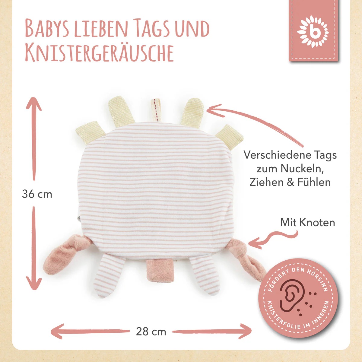 bieco Knistertuch Reh Ella