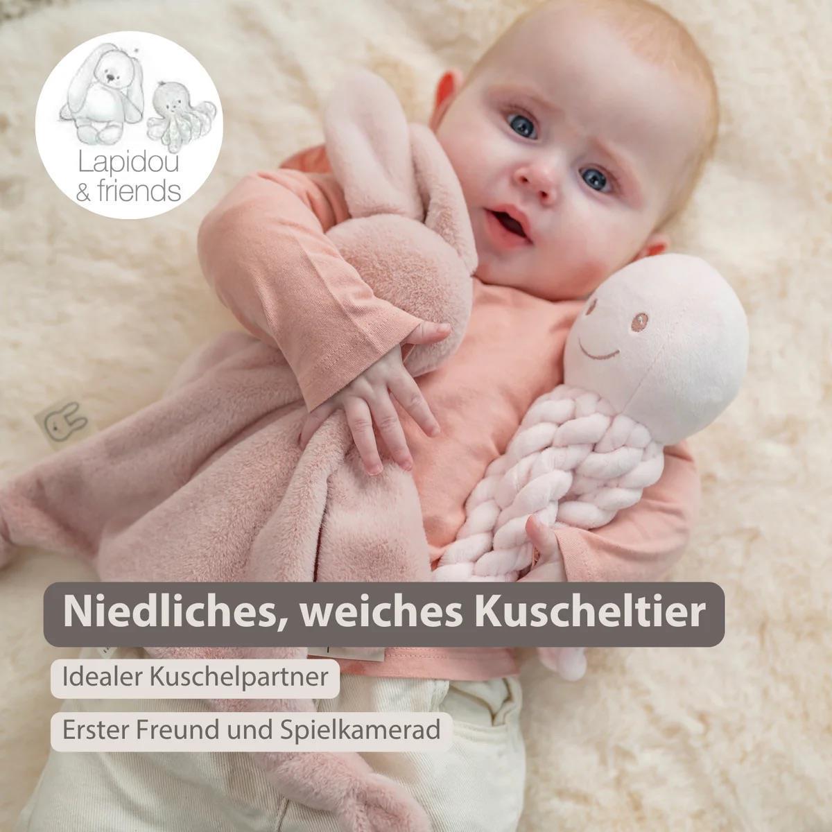 Nattou Kuscheltier Oktopus Pastellrosa