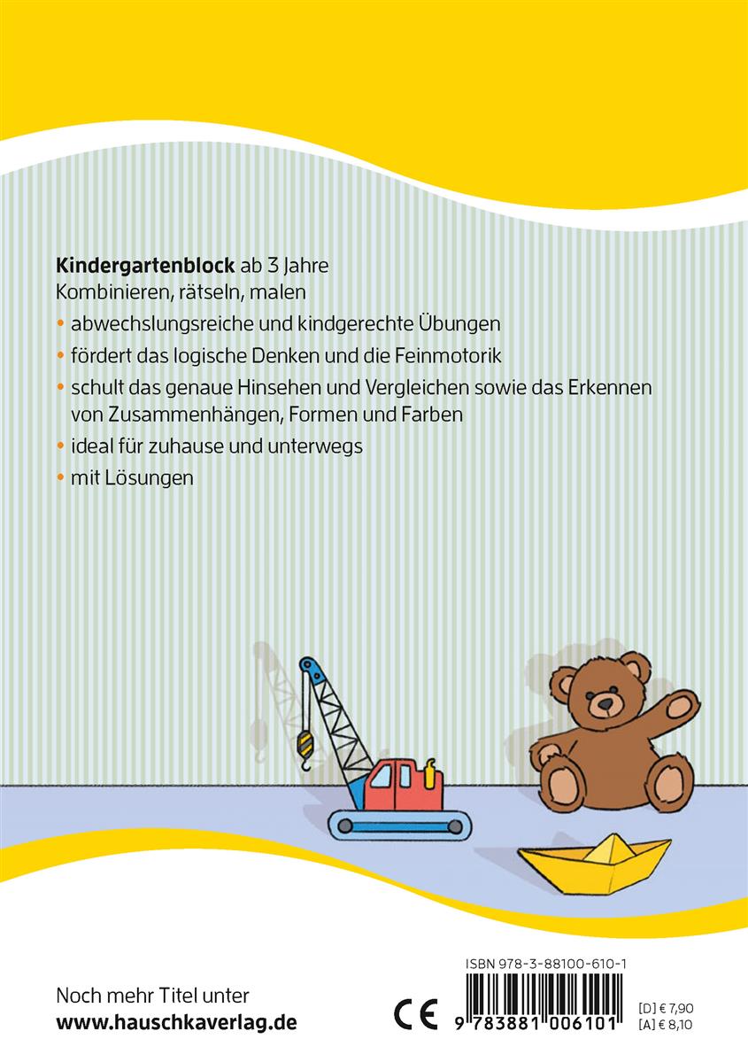 Hauschkaverlag Kindergartenblockab 3 Jahre Vergleichen, rätseln und malen Hauschkaverlag Kindergartenblockab 3 Jahre Vergleichen, rätseln und malen