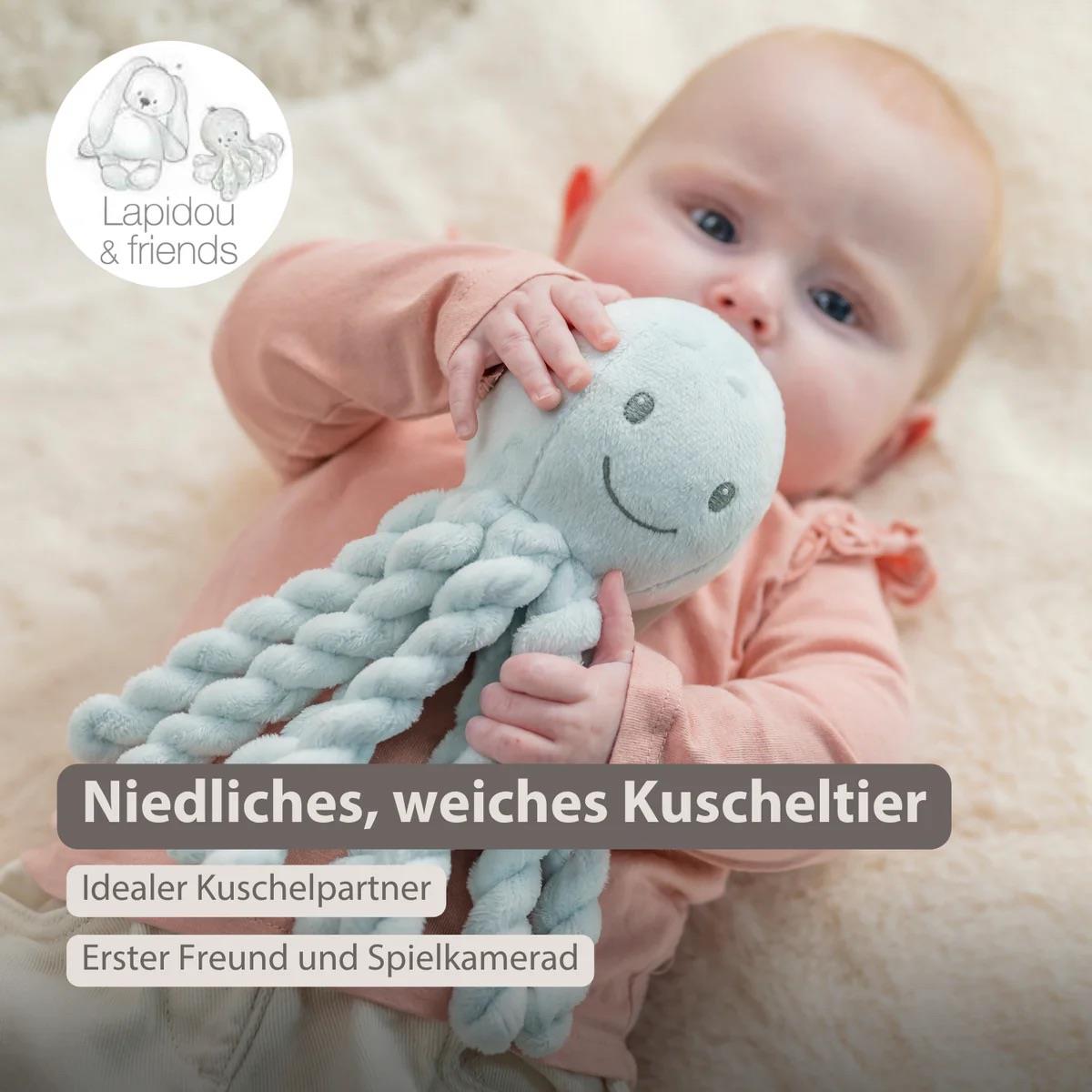Nattou Kuscheltier Oktopus Pastellblau