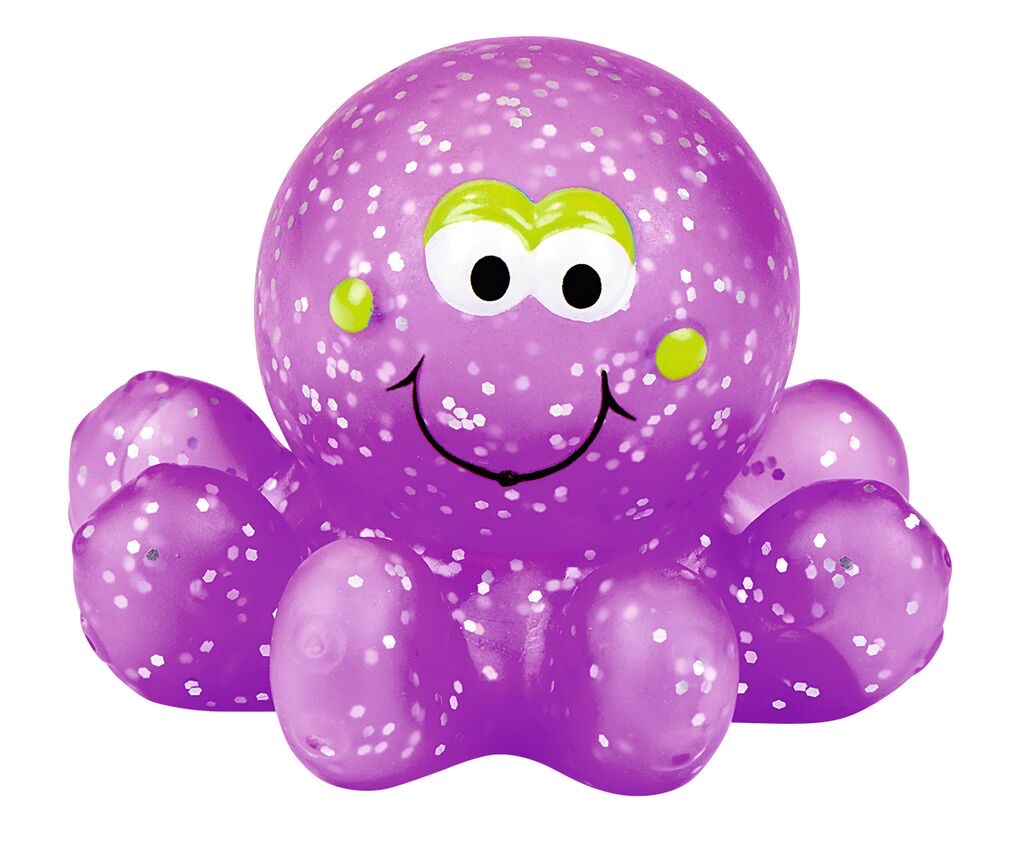 moses Leuchtender Glitzerkraken für die Badewanne violett