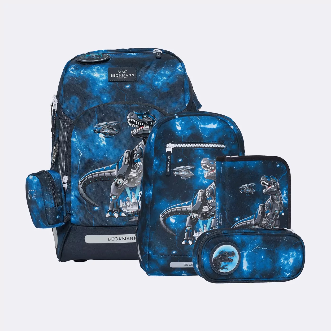 Beckmann Schulrucksack-Set Active Air FLX 6-teilig Tech Rex Beckmann Schulrucksack-Set Active Air FLX 6-teilig Tech Rex