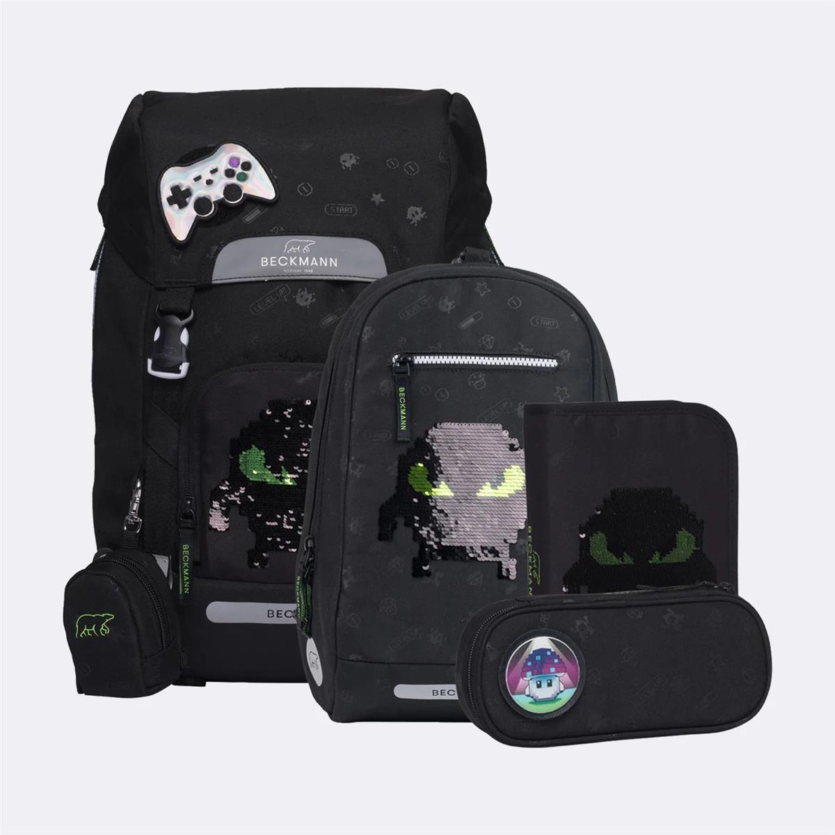 Beckmann_SchulrucksackSet_Classic Maxi 6-teiliges Set_ Pixel_7049982042267.jpg Beckmann Classic Maxi - 6-tlg. Set Pixel