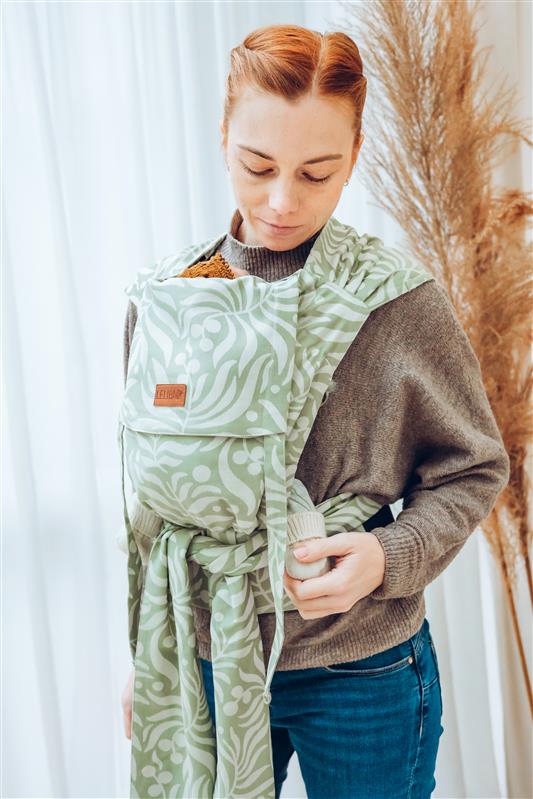 LELIBA Tai Babytrage mit Polster Bungi Green LELIBA Tai Babytrage mit Polster Bungi Green