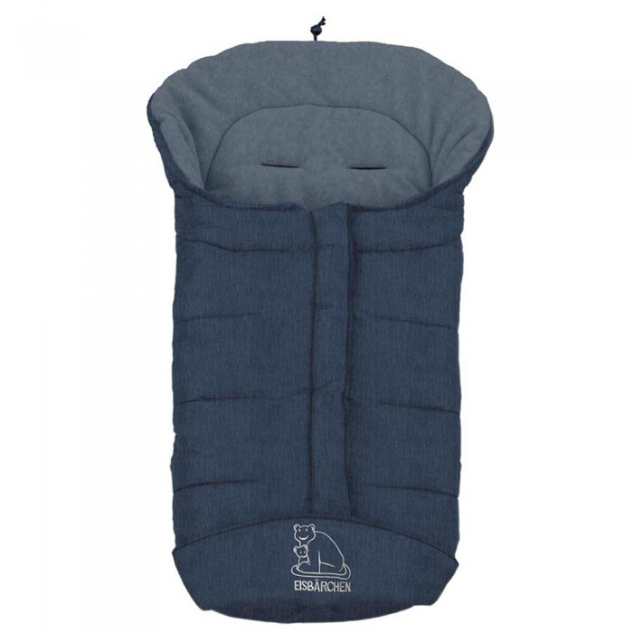 Heitmann Felle - Winterfußsack - Serie “Eisbärchen” - blau meliert Heitmann Felle - Winterfußsack - Serie “Eisbärchen” - blau meliert