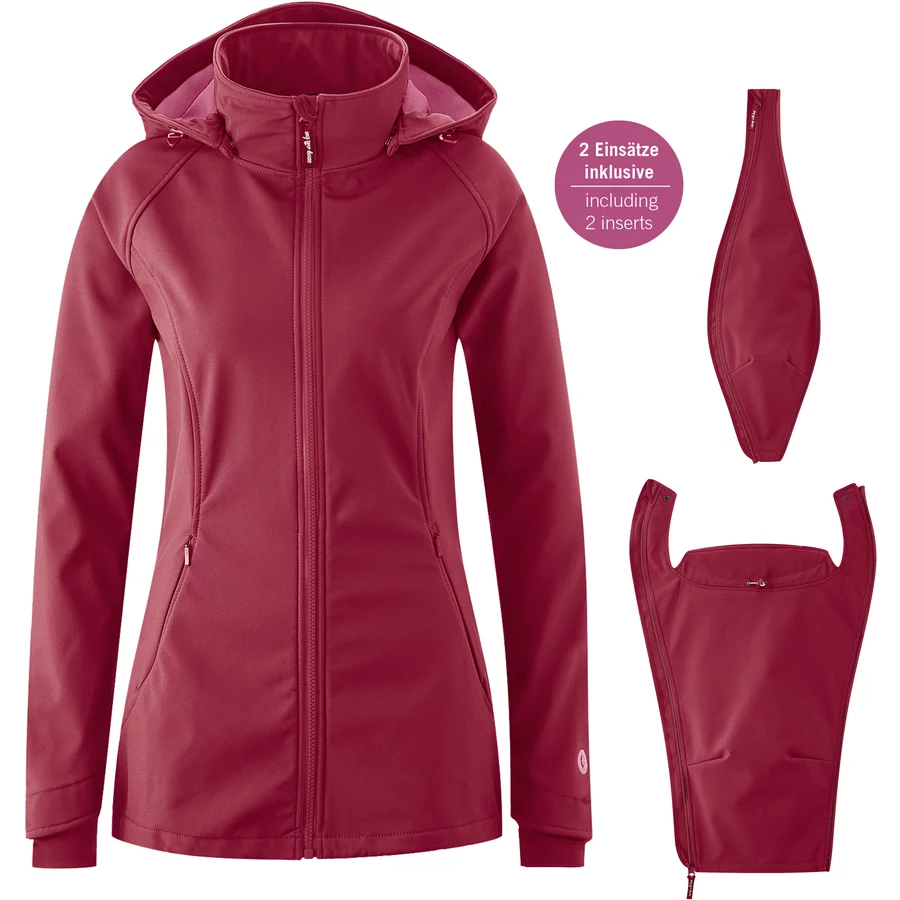 mamalila Softshell-Tragejacke Allrounder - Beere XS mamalila Softshell-Tragejacke Allrounder - Beere L