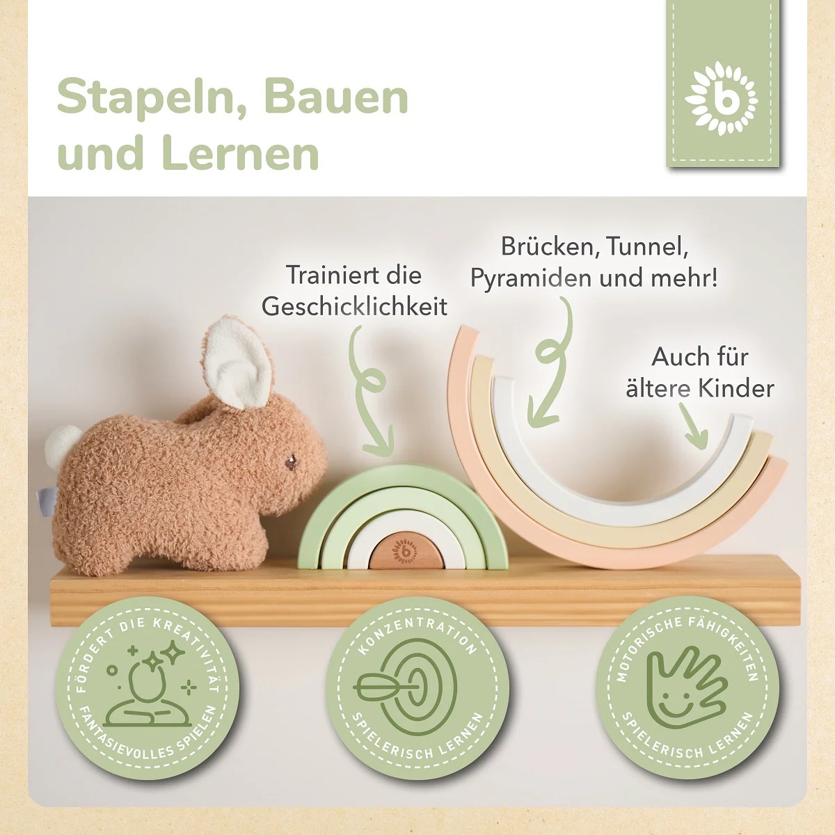 bieco Spielwaren Regenbogen Hase Fine bieco Spielwaren Regenbogen Hase Fine