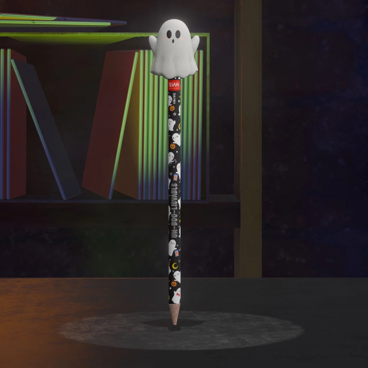 Legami HALLOWEEN 2025 BLEISTIFT MIT RADIERGUMMI - GHOST