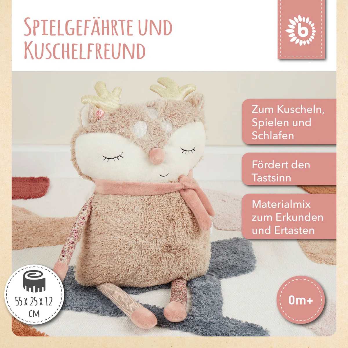 bieco Kuschelkissen bieco Kuschelkissen Reh Ella