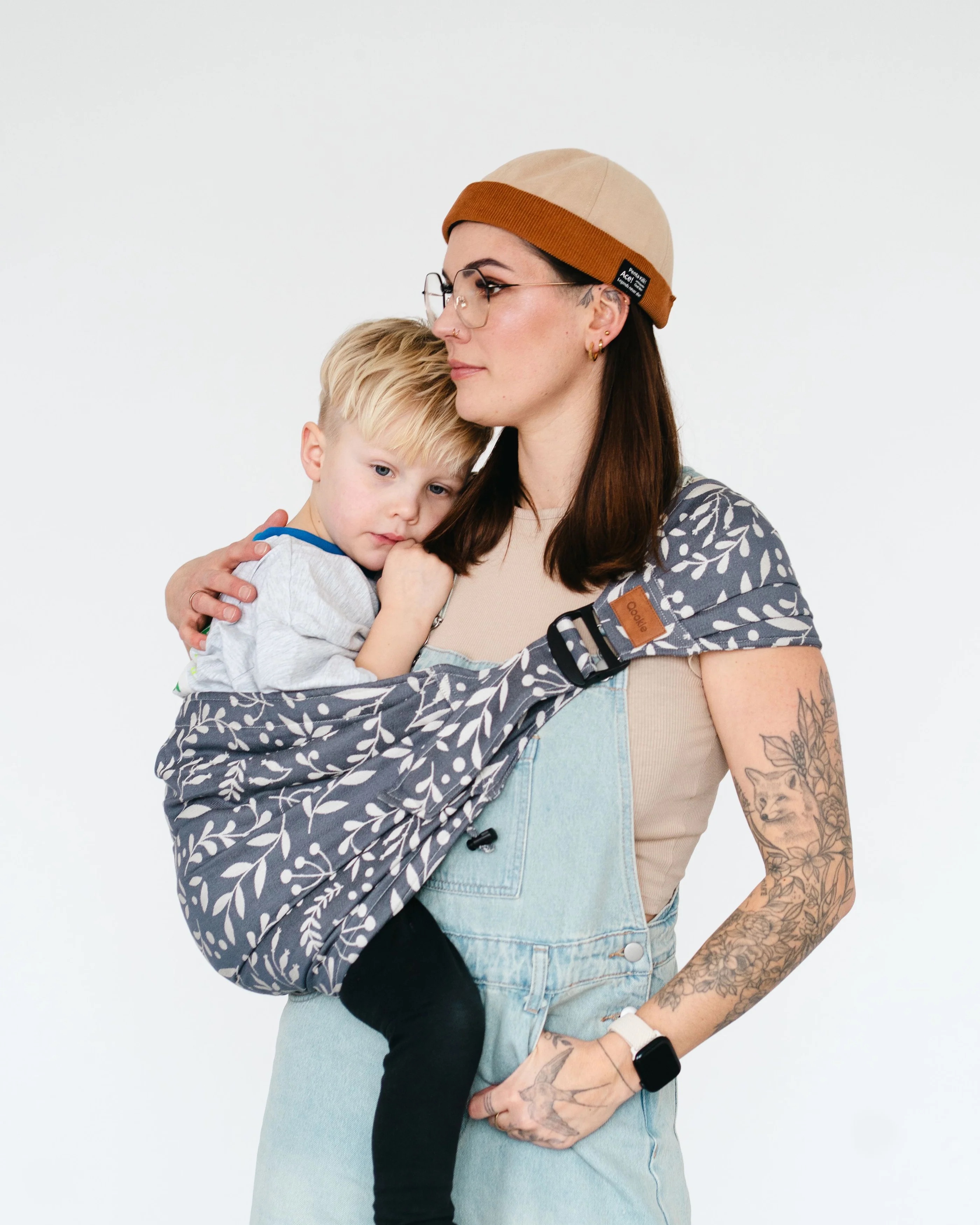 Qookie Go - Hüfttrage Blossom Snow