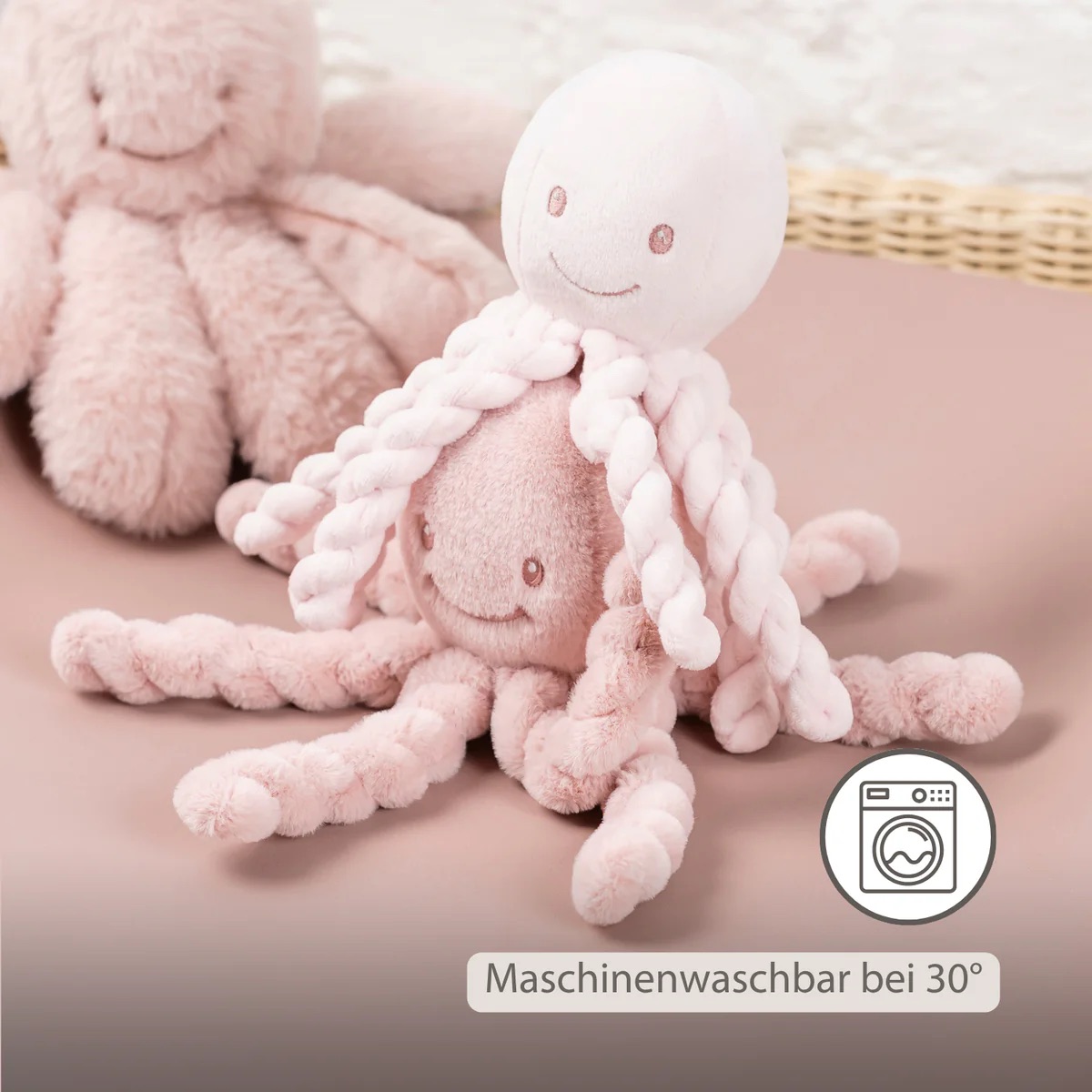 Nattou Kuscheltier Oktopus Pastellrosa