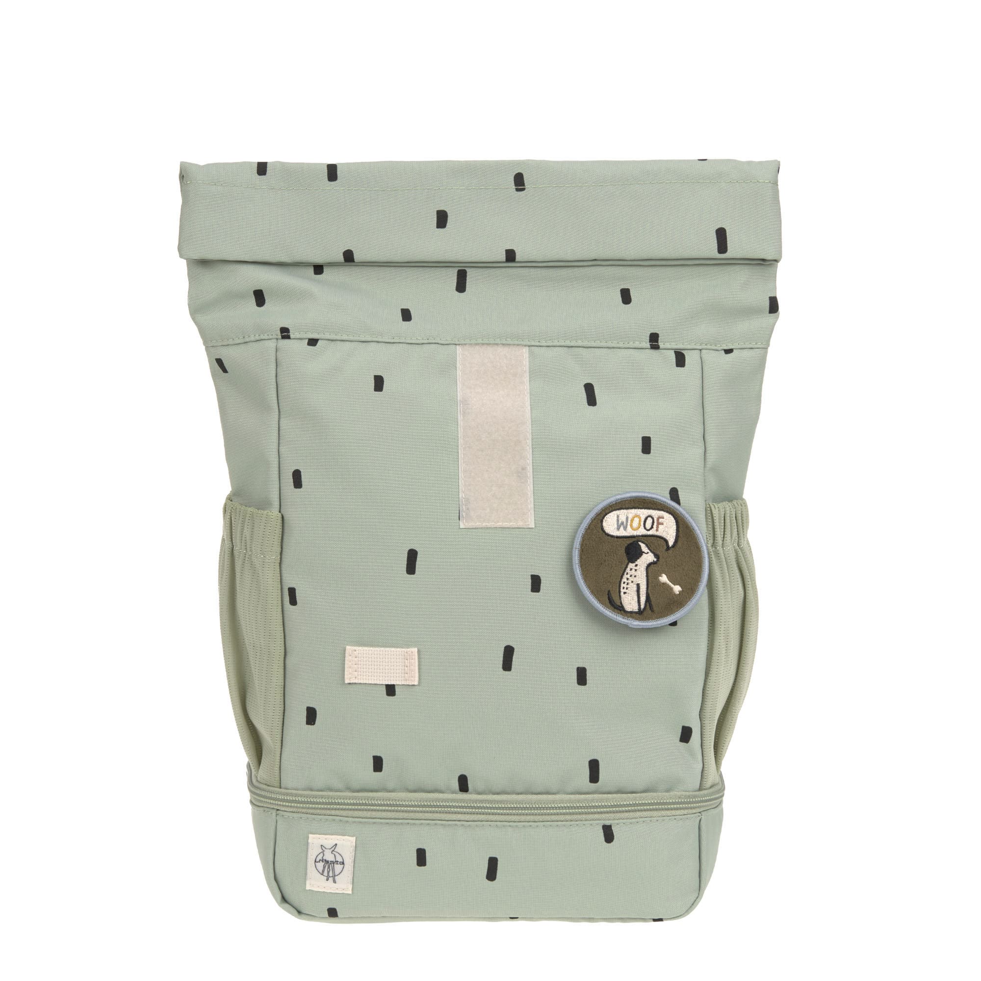 Lässig Kindergartenrucksack Rolltop Happy Prints, Oliv