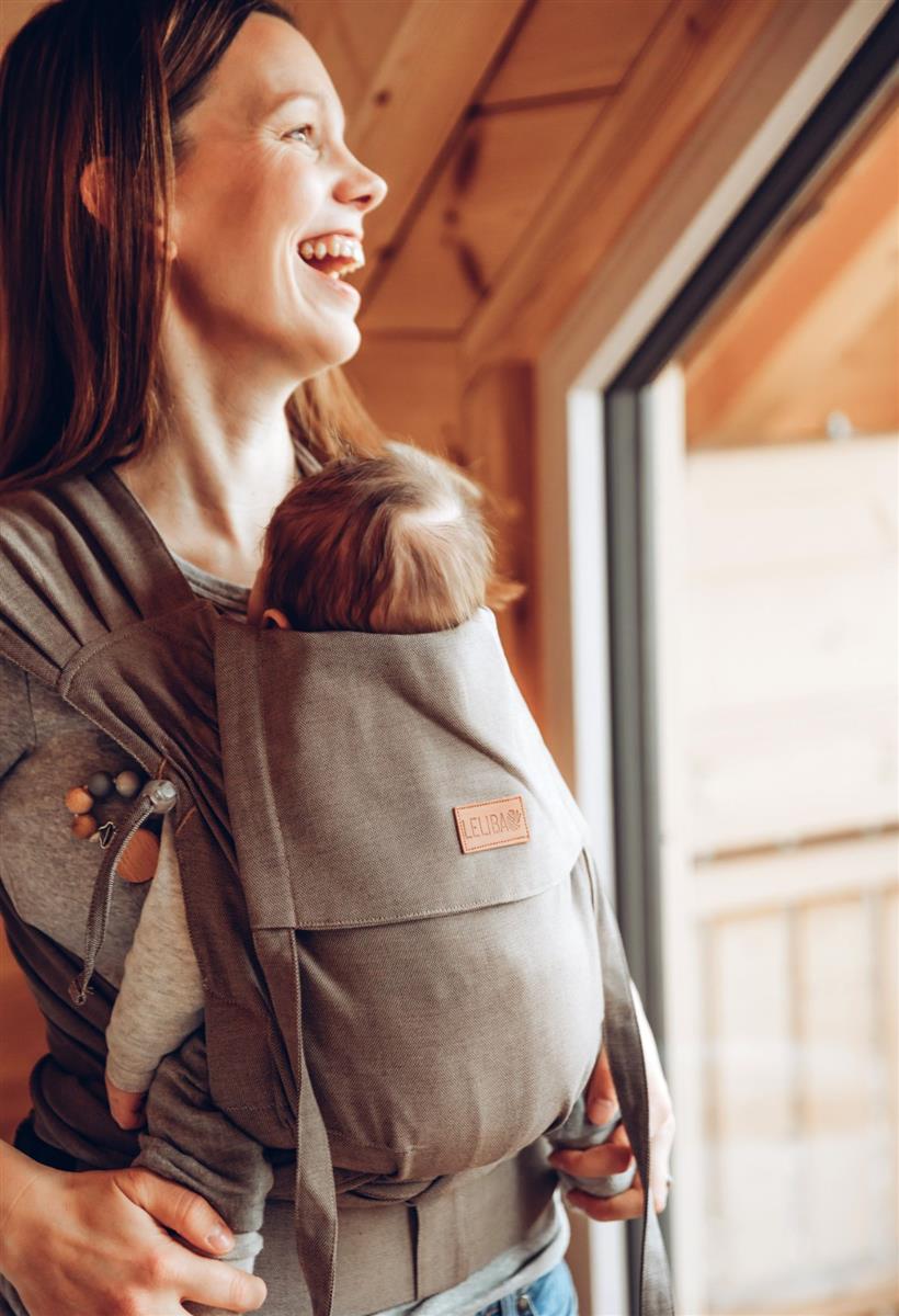 LELIBA Tai Babytrage mit Polster Sepia