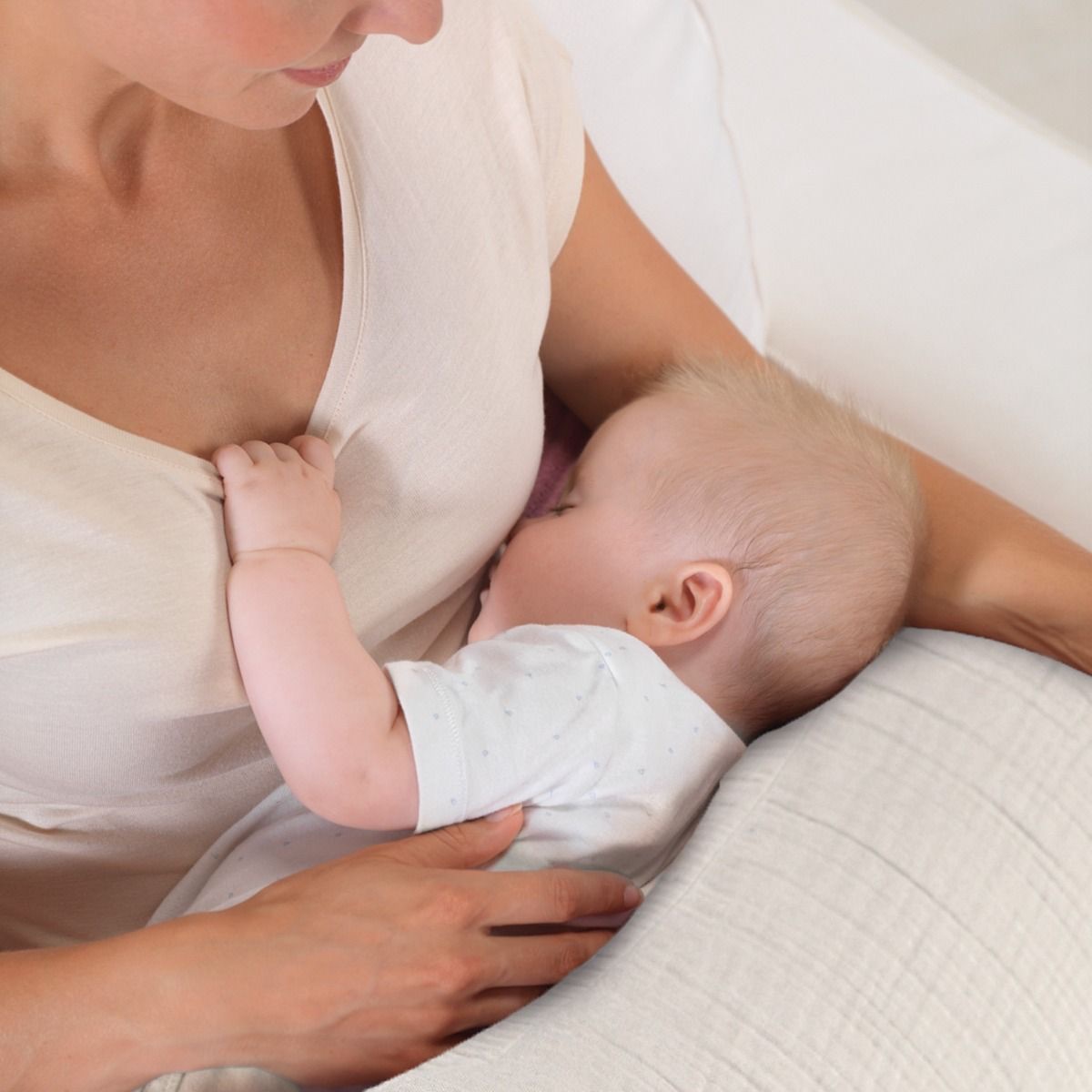 Theraline Stillkissen Musselinmond Sandbeige