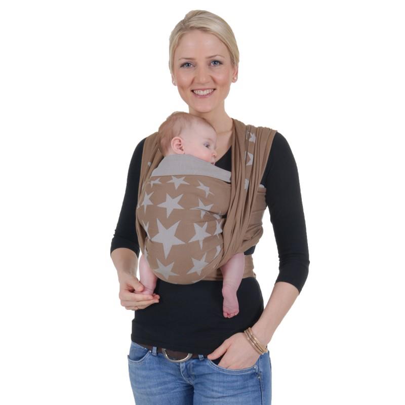 Hoppediz Tragetuch Gr. 4 Jacquard Los Angeles cappuccino