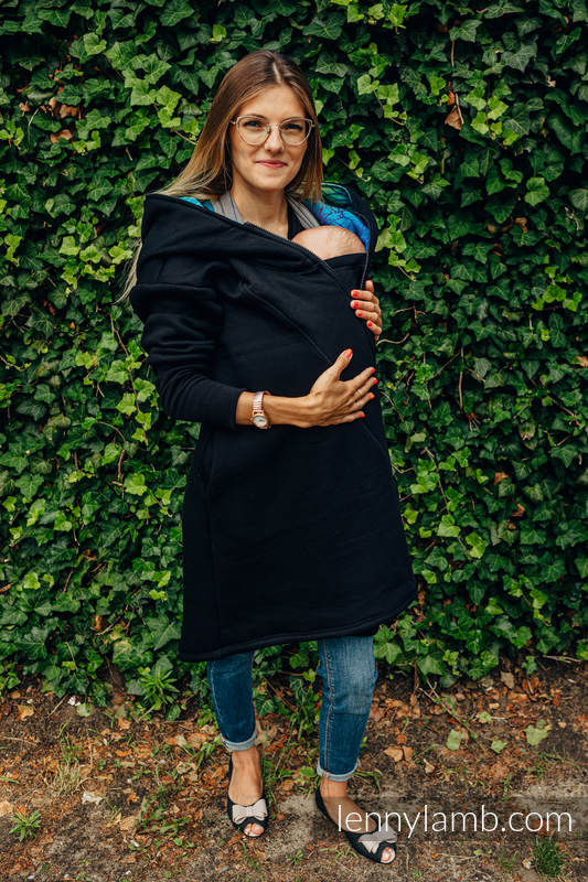 LennyLamb Asymmetrischer Tragepullover Gr. XL Schwarz mit Rainbow Lotuss LennyLamb Asymmetrischer Tragepullover Gr. XL Schwarz mit Rainbow Lotuss