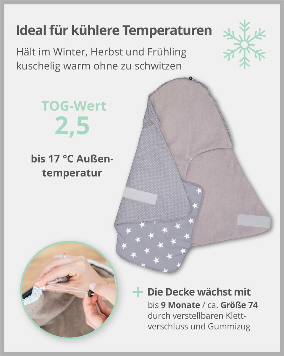 Ullenboom Einschlagdecke Ganzjährig Graue Sterne