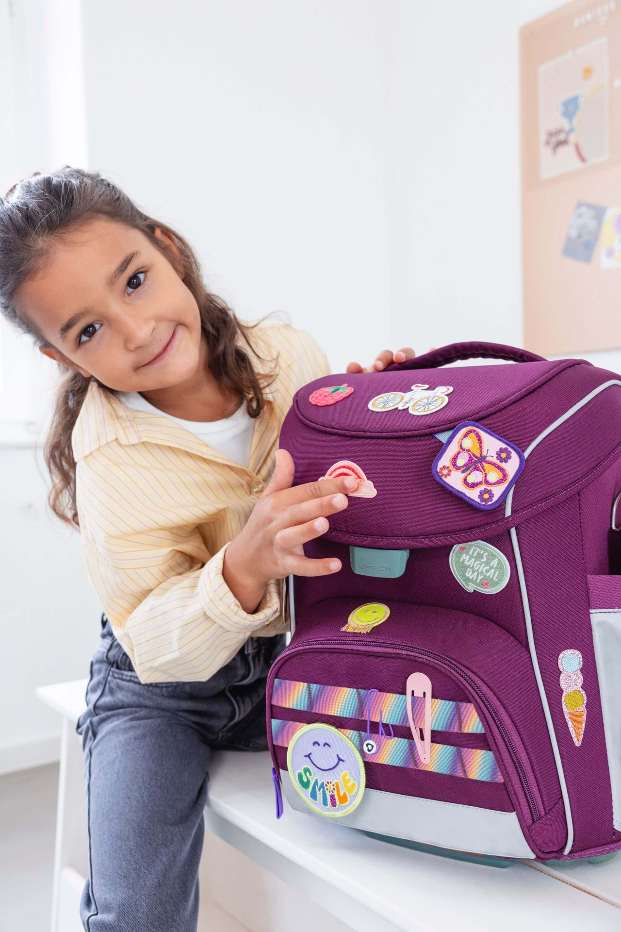 Lässig Schulranzen Set 7-teilig Slim - Unique Lila Lässig Schulranzen Set 7-teilig Slim - Unique Lila