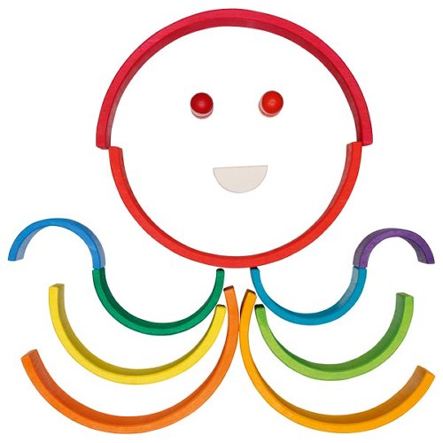 Goki Bausteine Regenbogen bunt