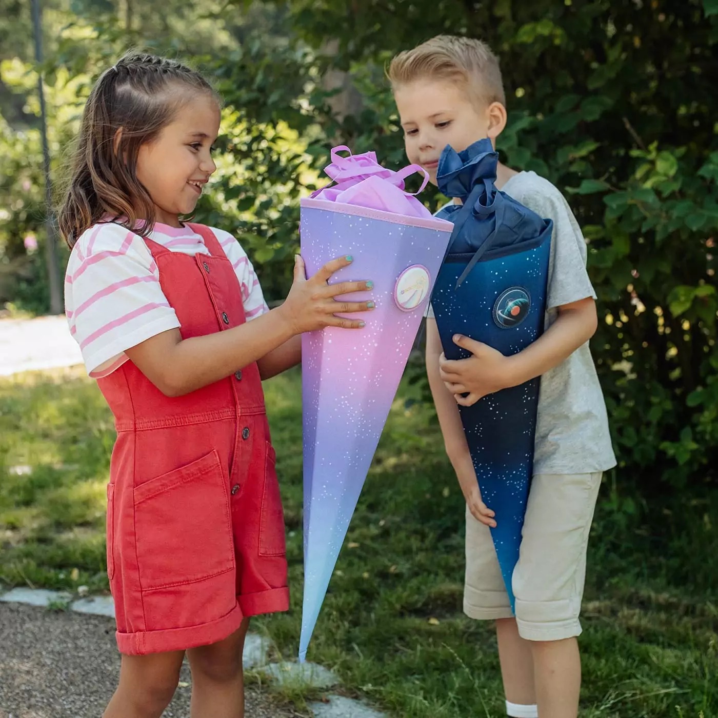 Beckmann Schultüte Gradient Blue Beckmann Schultüte Gradient Pink