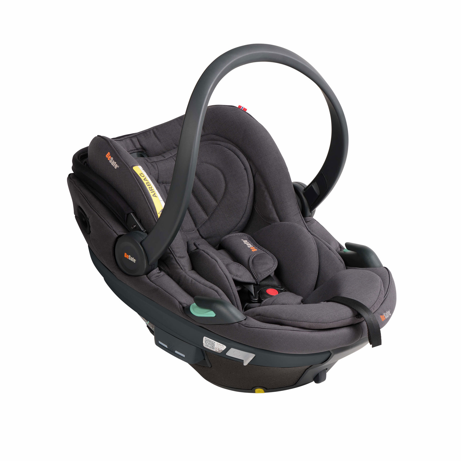 BeSafe Beyond Go Babyschale (40 - 87cm / 0 - 13 Kilo) Dark Grey Mélange