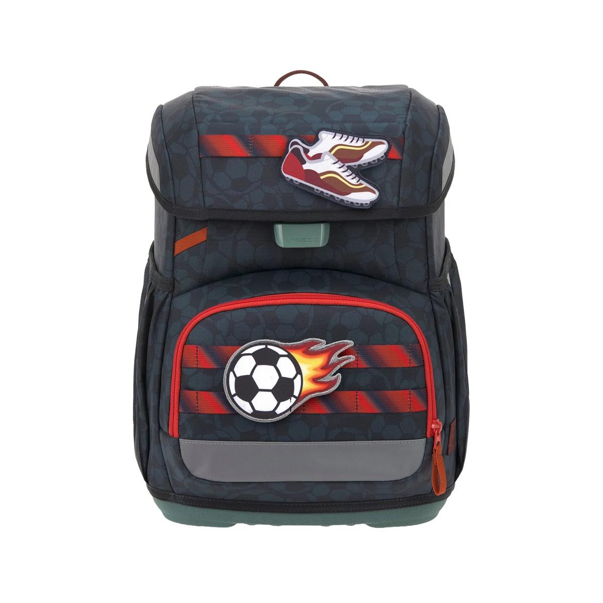 Lässig Schulranzen-Set Unique Light 2026 Fußball Dunkelblau