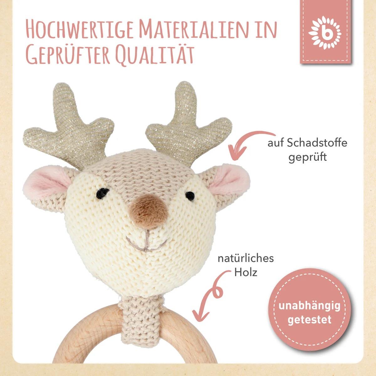 bieco Spielwaren Greifling Reh Lia mit Rassel