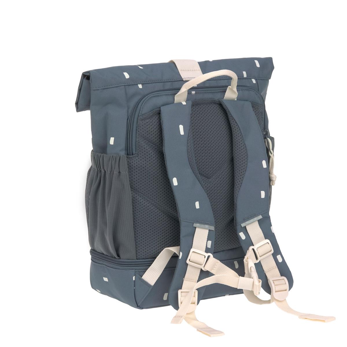 Lässig Kindergartenrucksack Rolltop Happy Prints, Dunkelblau