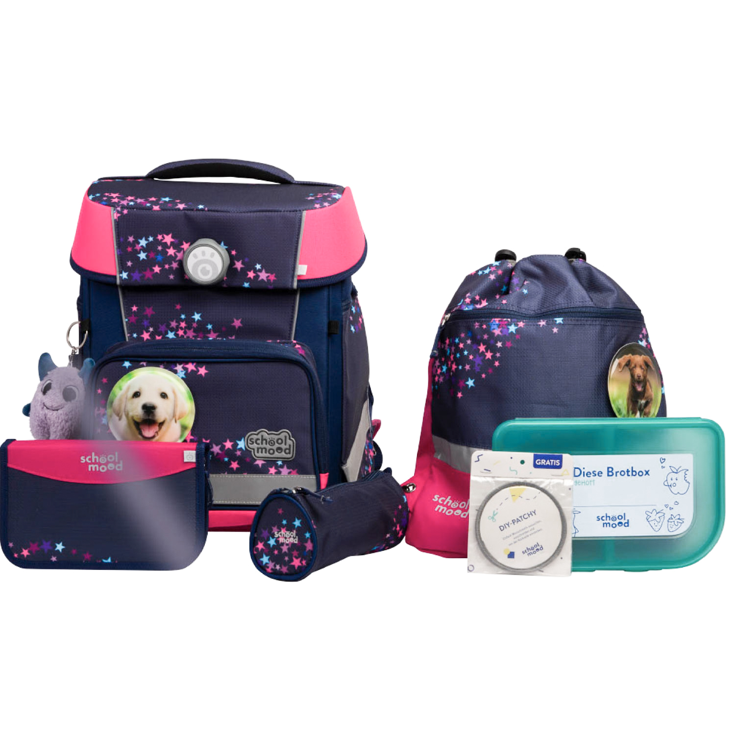 School-Mood Champion Pro Schulranzen-Set 2025/2026 7-tlg. Leni (Hund)