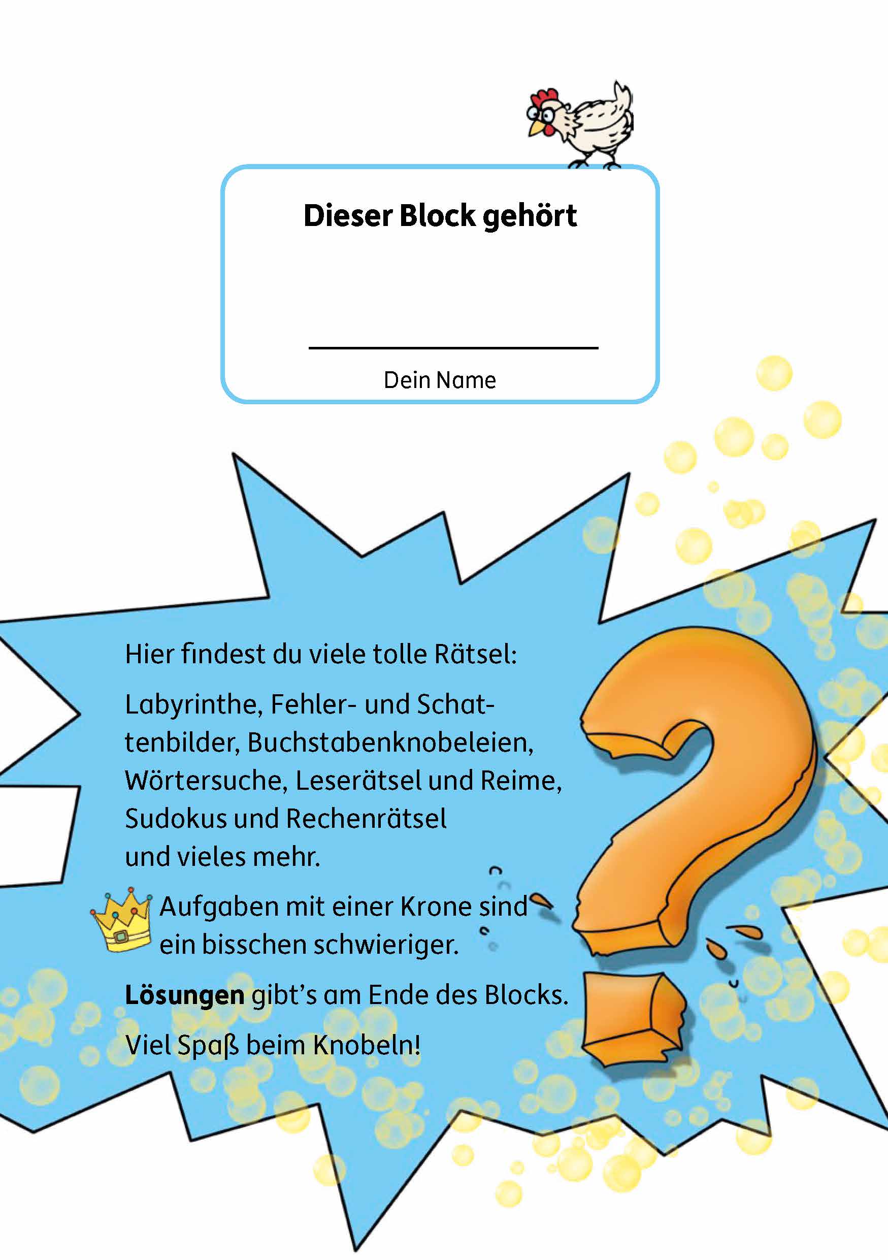 Hauschka Kunterbunte Rätselblöcke ab 5 Jahre, Band 2
