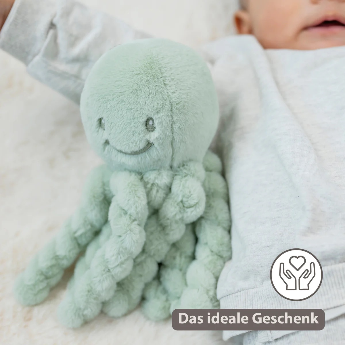 Nattou Kuscheltier Oktopus Kupfergrün