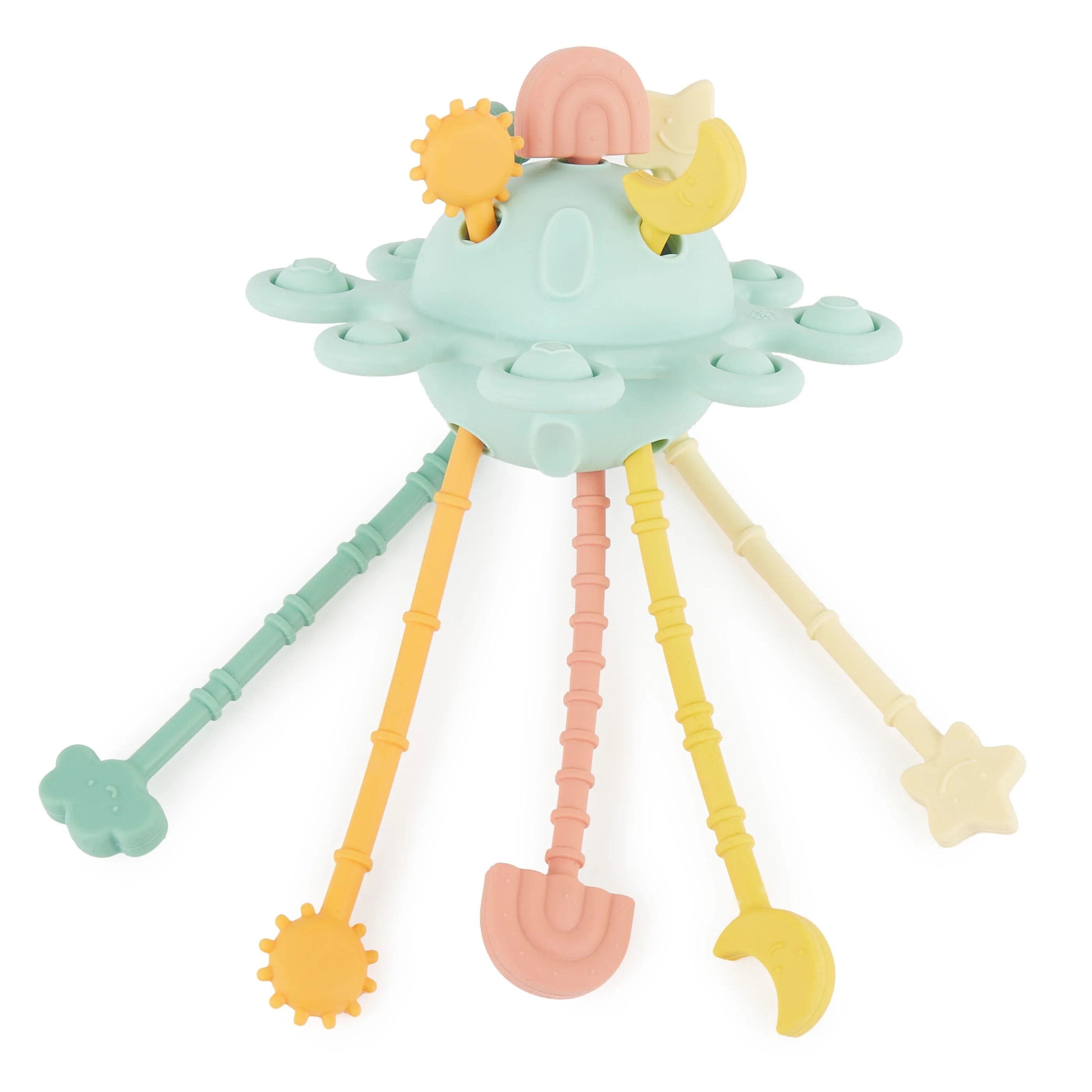 bieco Spielwaren Silikon Montessori Aktivitätsspielzeug eucalyptus