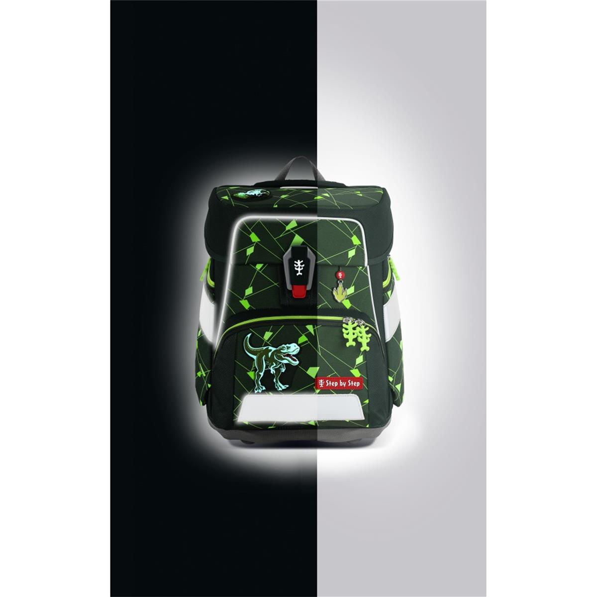 Step by Step Space Schulranzen-Set 5-tlg. Shine Dino Night Tyro