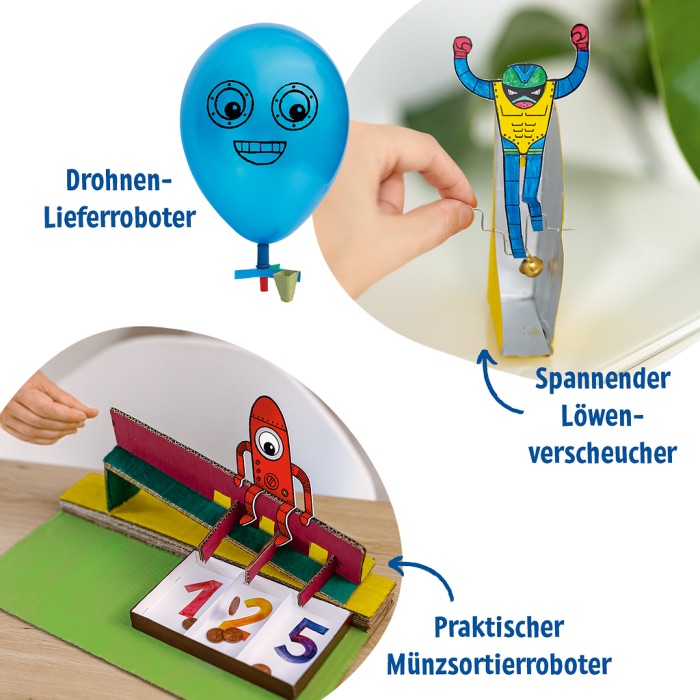 moses PhänoMINT Geniale Roboter Baue 10 coole Maschinen, die dir lästige Dinge abnehmen moses PhänoMINT Geniale Roboter Baue 10 coole Maschinen, die dir lästige Dinge abnehmen