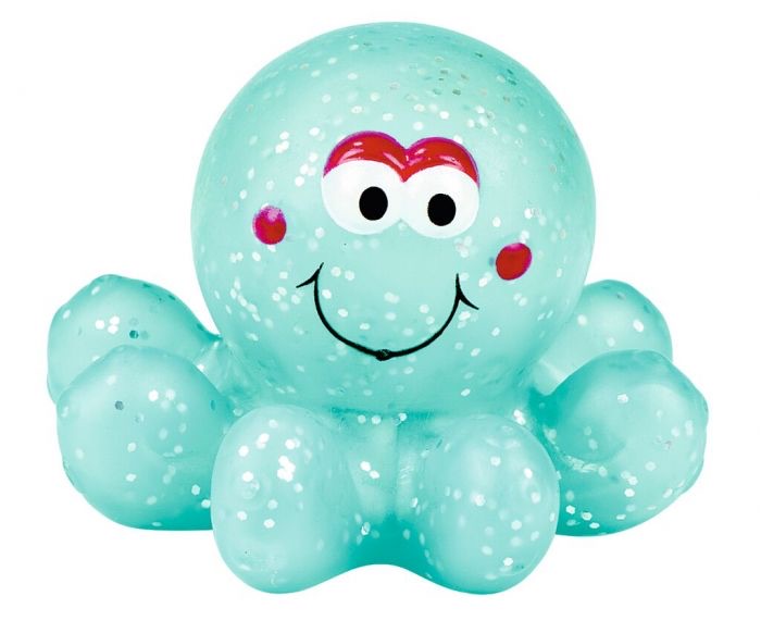 moses Leuchtender Glitzerkraken für die Badewanne türkis