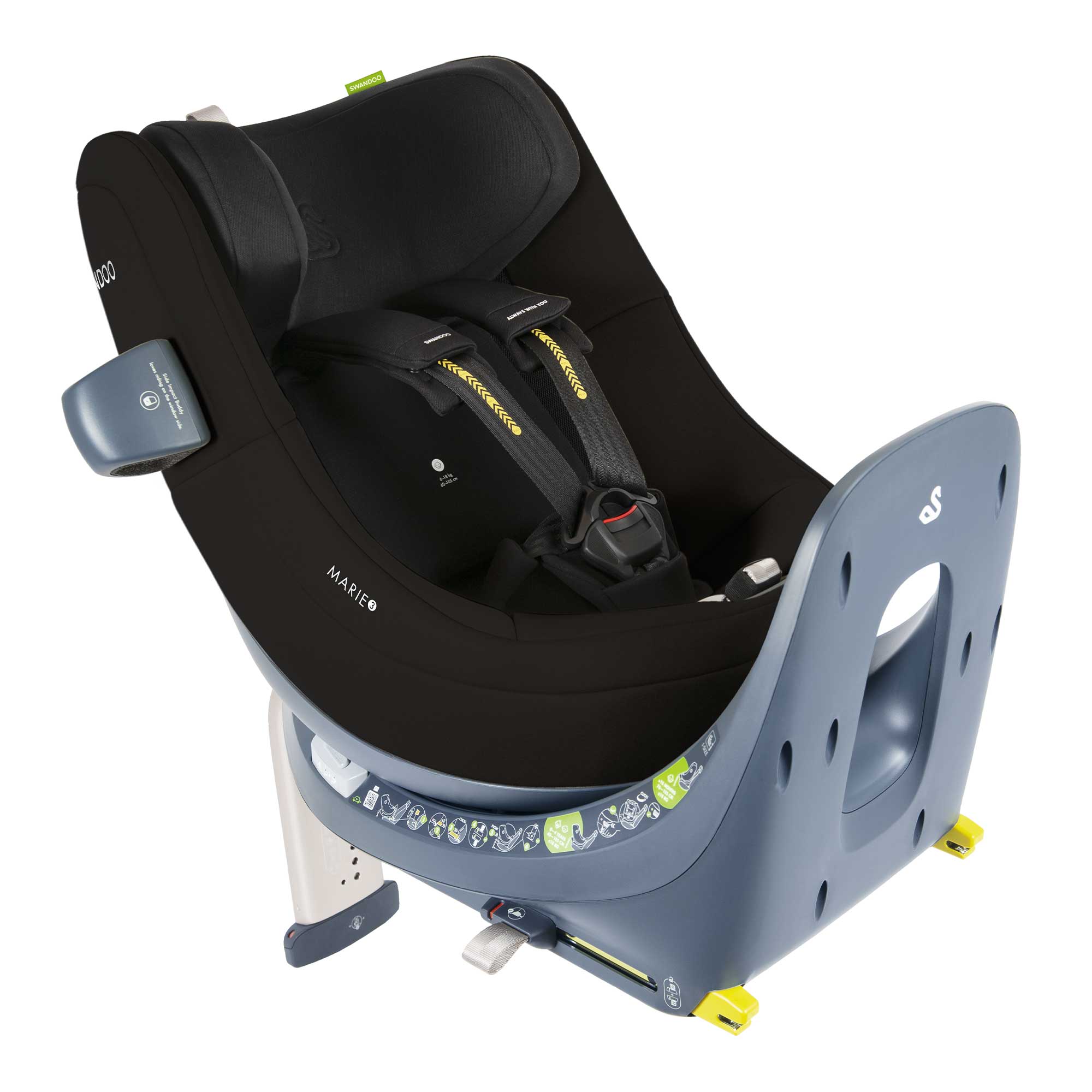 SWANDOO MARIE 5.0 i-Size Reboarder (40 – 105 cm/ 0 – 18 kg) 0+/1 Chia Black SWANDOO MARIE 5.0 i-Size Reboarder (40 – 105 cm/ 0 – 18 kg) 0+/1 Chia Black