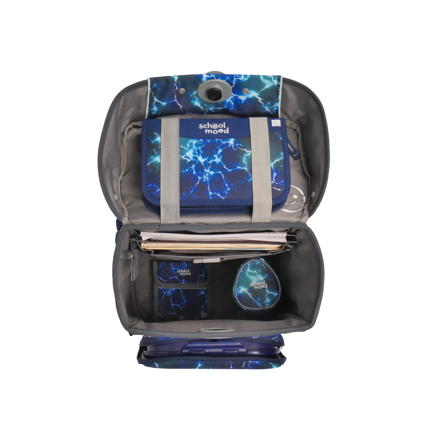 School-Mood Champion Pro Schulranzen-Set 2025/2026 7-tlg. Felix (Wolf)