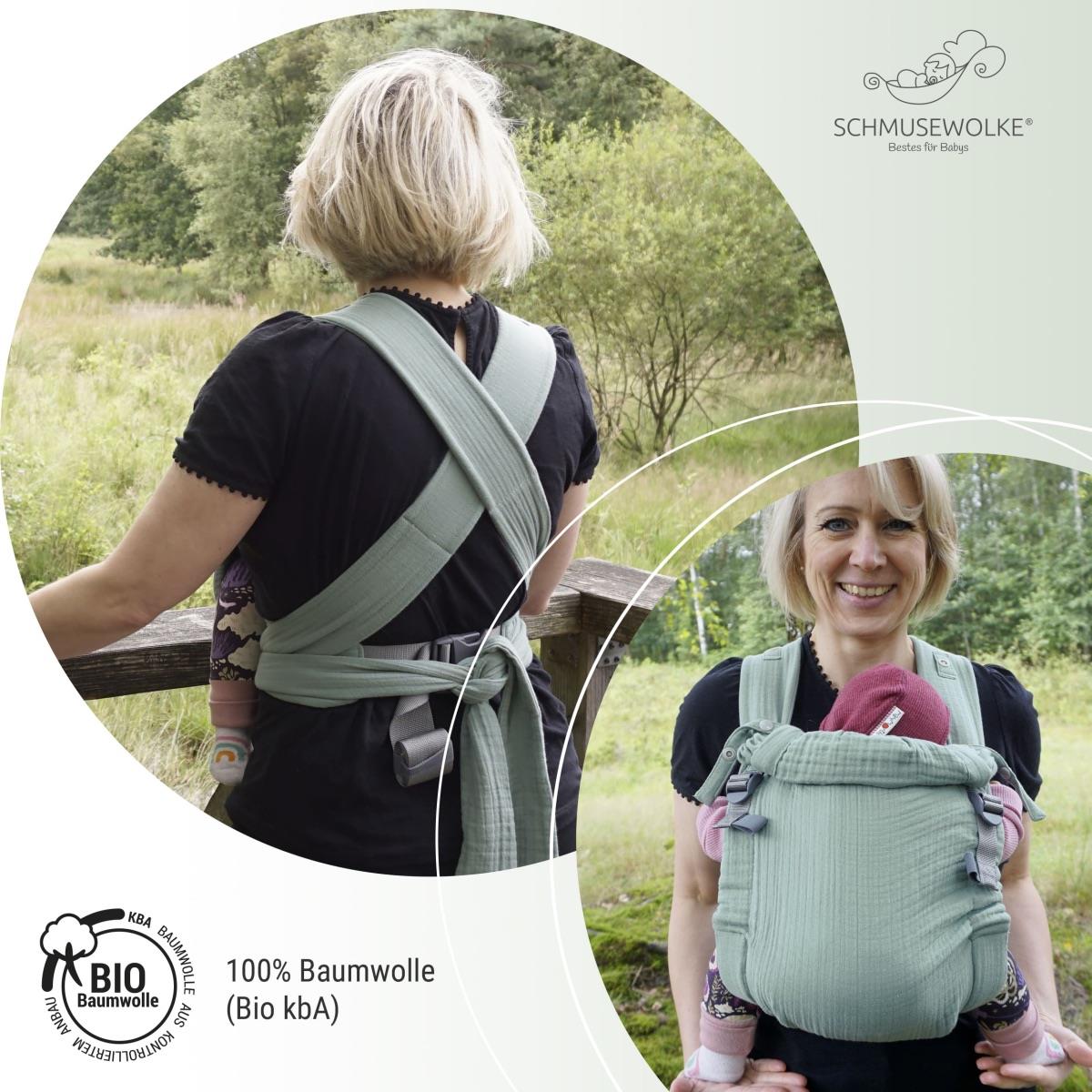 Schmusewolke Aurora Halfbuckle (50 - 86 cm / 12 Kilo) Eucalyptus