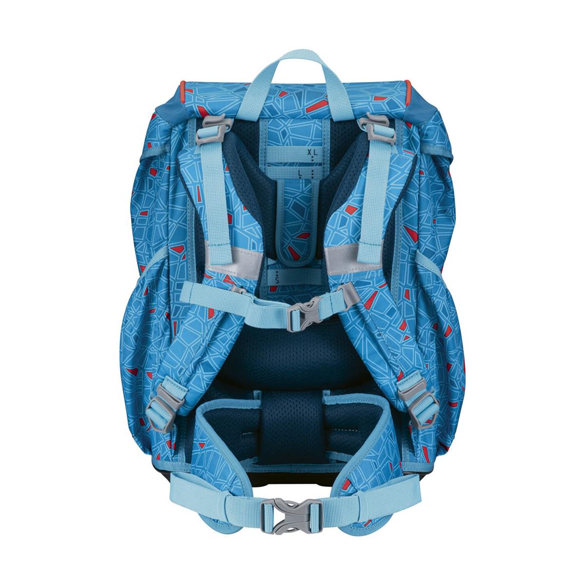 Der Die Das Schulranzen-Set Ergoflex 2025/2026 5 tlg. Superflash Blue Ice